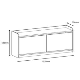 Sapateira Dália 2 Portas Basculantes 130cm - 4