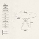 Ver imagem 3 de Mesa de Jantar Base Estrelada de Madeira Maciça 108cm Alice