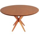 Ver imagem 2 de Mesa de Jantar Base Estrelada de Madeira Maciça 108cm Alice