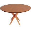 Ver imagem 2 de Mesa de Jantar Base Estrelada de Madeira Maciça 108cm Alice