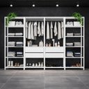 Ver imagem 1 de Guarda-roupa Closet Modulado Texas 4 Gavetas 270cm Multimóveis Mp4787 Branco