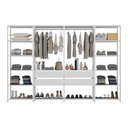 Ver imagem 4 de Guarda-roupa Closet Modulado Texas 4 Gavetas 270cm Multimóveis Mp4787 Branco