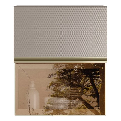 Armário Aéreo 2 Portas MDF Reflecta Basculante 60cm Proença Bege/Nogueira/Nude Prime