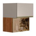 Ver imagem 7 de Armário Aéreo 2 Portas MDF Reflecta Basculante 60cm Proença Bege/Nogueira/Nude Prime