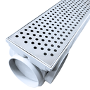 Ver imagem 2 de Ralo Quintal 10x100 Inox Perfurado Coletor Branco Saídas 75mm Borda de Piscina
