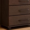 Ver imagem 5 de Cômoda para Quarto 85cm com Espelho Pé Madeira Eduarda Café F07 - Mpozenato