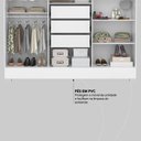 Ver mais imagens de Guarda Roupa Casal 6 Portas com Espelho e 3 Gavetas York - Branco
