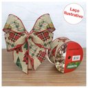 Ver imagem 1 de Kit 2 Rolo Fita Aramada Natal Decoração Natalina 6,3cm X 9,14m