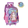 UNICÓRNIO MOCHILA ESCOLAR CARRINHO HOLOGRÁFICO BRILHANTE - 2