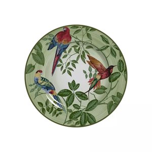 Conjunto com 6 Pratos de Sobremesa Birds Ø21cm Alleanza Cerâmica