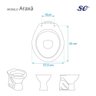 Assento Sanitário Soft Close Araxá Cinza Escuro para Vaso Santa Clara - 3