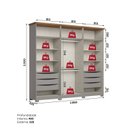 Ver imagem 6 de Guarda Roupa Casal Nova York 6 Portas com Amortecimento 6 Gavetas com Usinagem Espreso Móveis