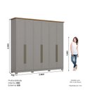 Ver imagem 5 de Guarda Roupa Casal Nova York 6 Portas com Amortecimento 6 Gavetas com Usinagem Espreso Móveis
