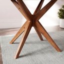 Ver imagem 4 de Mesa de Jantar Base Estrelada de Madeira Maciça 100cm Alice Marrom/Cinamomo