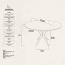Ver imagem 3 de Mesa de Jantar Base Estrelada de Madeira Maciça 120cm Alice Marrom/Cinamomo