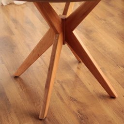 Mesa de Jantar Base Estrelada de Madeira Maciça 120cm Alice - 6