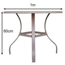 Ver imagem 3 de Mesa em Alumínio com Tampo Ripado com 100cm Pintura Eletrostática