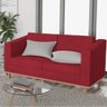 Kit Sofá 2 Lugares e 2 Poltronas Europa Suede Vermelho - Amarena Móveis - 2