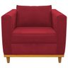 Kit Sofá 2 Lugares e 2 Poltronas Europa Suede Vermelho - Amarena Móveis - 6
