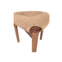 Ver imagem 4 de Banqueta Baixa Madeira Maciça Hanna com Assento em Fibra Natural Trançada À Mão Pinhão