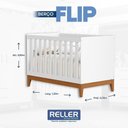 Ver imagem 4 de Jogo de Quarto Infantil Flip Cômoda 1 Porta e Berço Americano Branco Fosco - Reller Móveis