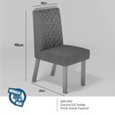 Ver imagem 4 de Conjunto Sala de Jantar com Tampo MDF/Vidro 180CMX90CM Mesa Lotus com 6 Cadeiras Viena Luxo Off White/Marromle/Marrom