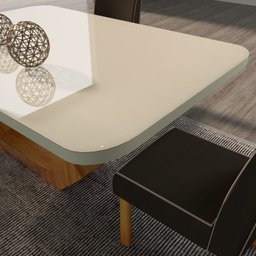 Conjunto Sala de Jantar com Tampo Mdf/vidro 220cmx110cm Mesa Lotus com 8 Cadeiras Liz - 6