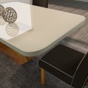 Ver imagem 6 de Conjunto Sala de Jantar com Tampo Mdf/vidro 220cmx110cm Mesa Lotus com 8 Cadeiras Liz