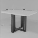 Ver imagem 3 de Conjunto Sala de Jantar com Tampo MDF/Vidro 120CMX80CM Mesa Paola com 4 Cadeiras Viena Luxo Off White/Marromle/Marrom