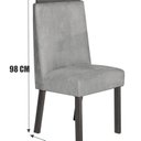 Ver imagem 4 de Conjunto Sala de Jantar com Tampo MDF/Vidro 120CMX80CM Mesa Paola com 4 Cadeiras Viena Luxo Off White/Marromle/Marrom