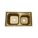 Ver imagem 1 de Cuba Pia Gourmet Luxo Prizi Queenbox Dourada Aço Inox 201 43