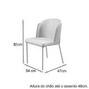 Ver imagem 4 de Cadeira Jantar Aurora Linho Pés Metal
