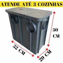Caixa de Gordura Preta com Cesto 50 Litros - Mallton - 2