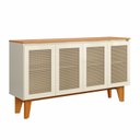 Ver imagem 2 de Buffet 4 Portas com Tela Indiana na Porta Topazzio Marrom/Nature/Off White