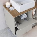 Ver imagem 5 de Conjunto Banheiro Gabinete com Cuba/Espelheira/Armários/LED 96cm Multimóveis Crpro-CON032 Arenas