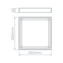 Ver imagem 2 de Painel de Led Stella Quadrado Deep de Sobrepor Recuado 22w Bivolt Branco 4000k Luz Neutra