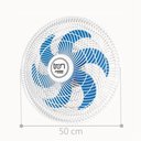 Ver imagem 2 de Ventilador Parede Lorena Branco Oscilante 220v Pás Azul