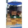 Deck de Madeira Modular 100x100 Cm Réguas 4 Cm com Pintura Neonx:osmocolor Imbuia Semi Tran - 4