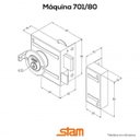 Ver imagem 2 de Fechadura para Porta 701/80 Preto Fosco - Stam