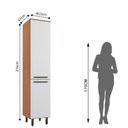 Ver imagem 2 de Paneleiro 2 Portas 216cm x 47cm x 46,5cm Evolution Plus Branco/Freijó/Off-White