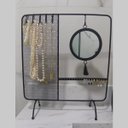 Ver imagem 4 de Porta Jóias Com Espelho Expositor de Metal Preto