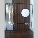 Ver imagem 3 de Porta Jóias Com Espelho Expositor de Metal Preto