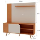 Ver imagem 3 de Rack com Painel para TV até 65 Polegadas 140CMX147,5cm Porta de Correr Bege