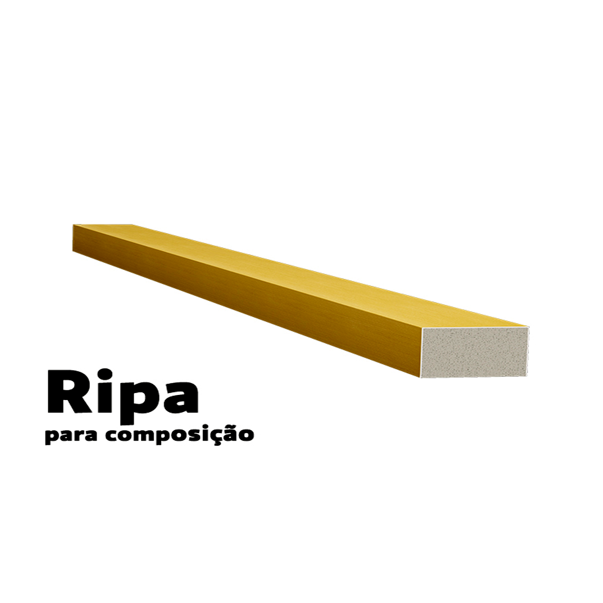 Ripa Poliestireno Ouro Santa Luzia 280cmx30mmx16mm (02un): Ouro - 3