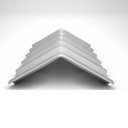 Ver imagem 1 de Cumeeira em Galvalume Aluzinco para Telhasdo Trapezoidal 98cm x 30cm
