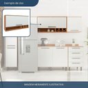 Ver imagem 4 de Armário Aéreo para Cozinha 1 Porta Basculante Evolution Plus Branco/Freijó/Off-White