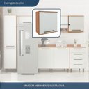 Ver imagem 4 de Armário Aéreo para Cozinha 1 Porta Evolution Plus Branco/Freijó/Off-White