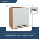 Ver imagem 5 de Armário Aéreo para Cozinha 1 Porta Evolution Plus Branco/Freijó/Off-White