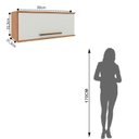 Ver imagem 2 de Armário Geladeira 1 Porta Basculante Evolution Plus Branco/Freijó/Off-White