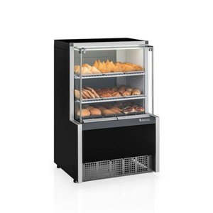 Vitrine Estufa com Bandeja 75 cm Preto 50-60Hz 220V Gelopar MEQA-075R